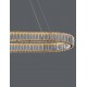 Triac Dimmable Gold Metal & Crystal LED 48W 230 Volt 4505Lm 3500K IP20 Class I L: 92 W: 37 H: 150 cm Adjustable Height 
