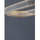 Triac Dimmable Gold Metal & Crystal LED 48W 230 Volt 4505Lm 3500K IP20 Class I L: 92 W: 37 H: 150 cm Adjustable Height 