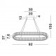 Triac Dimmable Gold Metal & Crystal LED 48W 230 Volt 4505Lm 3500K IP20 Class I L: 92 W: 37 H: 150 cm Adjustable Height 