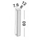 Gold Metal & Crystal LED 19W 230 Volt 1428Lm 3500K IP20 Class I L: 7.6 W: 12 H: 60 cm 