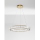Triac Dimmable Gold Metal & Crystal LED 41W 230 Volt 4647Lm 3500K IP20 Class I D: 60 H: 150 cm Adjustable Height