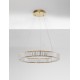 Triac Dimmable Gold Metal & Crystal LED 41W 230 Volt 4647Lm 3500K IP20 Class I D: 60 H: 150 cm Adjustable Height 