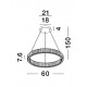 Triac Dimmable Gold Metal & Crystal LED 41W 230 Volt 4647Lm 3500K IP20 Class I D: 60 H: 150 cm Adjustable Height 