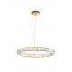 Triac Dimmable Gold Metal & Crystal LED 47W 230 Volt 4895Lm 3500K IP20 Class I D: 80 H: 150 cm Adjustable Height 