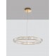 Triac Dimmable Gold Metal & Crystal LED 47W 230 Volt 4895Lm 3500K IP20 Class I D: 80 H: 150 cm Adjustable Height 