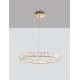 Triac Dimmable Gold Metal & Crystal LED 47W 230 Volt 4895Lm 3500K IP20 Class I D: 80 H: 150 cm Adjustable Height 