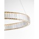 Triac Dimmable Gold Metal & Crystal LED 47W 230 Volt 4895Lm 3500K IP20 Class I D: 80 H: 150 cm Adjustable Height 