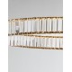 Triac Dimmable Gold Metal & Crystal LED 47W 230 Volt 4895Lm 3500K IP20 Class I D: 80 H: 150 cm Adjustable Height 