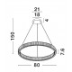 Triac Dimmable Gold Metal & Crystal LED 47W 230 Volt 4895Lm 3500K IP20 Class I D: 80 H: 150 cm Adjustable Height 