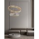 Triac Dimmable Gold Metal & Crystal LED 46W 230 Volt 4328Lm 3500K IP20 Class I D: 60 H: 150 cm Adjustable Height & Rotating