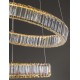Triac Dimmable Gold Metal & Crystal LED 46W 230 Volt 4328Lm 3500K IP20 Class I D: 60 H: 150 cm Adjustable Height & Rotating 