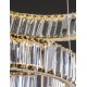 Triac Dimmable Gold Metal & Crystal LED 46W 230 Volt 4328Lm 3500K IP20 Class I D: 60 H: 150 cm Adjustable Height & Rotating 