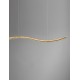 Triac Dimmable Gold Metal & Crystal LED 43W 230 Volt 3351Lm 3500K IP20 Class I L: 100 W: 7.6 H: 150 cm Adjustable Height 