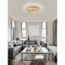 Triac Dimmable Gold Metal & Crystal LED 41W 230 Volt 2505Lm 3500K IP20 Class I D: 60 H: 12 cm 
