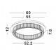 Triac Dimmable Gold Metal & Crystal LED 41W 230 Volt 2505Lm 3500K IP20 Class I D: 60 H: 12 cm 