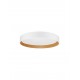 Triac Dimmable Sandy White Aluminium Wood & Acrylic LED 40 Watt 220-240 Volt 2312Lm 3000K IP20 D: 45 H: 8 cm 