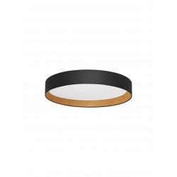 Triac Dimmable Sandy Black Aluminium Wood & Acrylic LED 50 Watt 220-240 Volt 3166Lm 3000K IP20 D: 60 H: 9 cm 