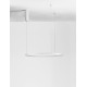 Triac Dimmable Sandy White Aluminium & Acrylic LED 37 Watt 230 Volt 1274Lm 3000K IP20 D: 60 H: 200 cm Adjustable Height 