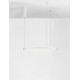 Triac Dimmable Sandy White Aluminium & Acrylic LED 37 Watt 230 Volt 1274Lm 3000K IP20 D: 60 H: 200 cm Adjustable Height 