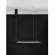 Triac Dimmable Sandy Black Aluminium & Acrylic LED 37 Watt 230 Volt 1274Lm 3000K IP20 D: 60 H: 200 cm Adjustable Height 