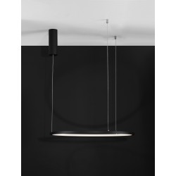 Triac Dimmable Sandy Black Aluminium & Acrylic LED 37 Watt 230 Volt 1274Lm 3000K IP20 D: 60 H: 200 cm Adjustable Height 
