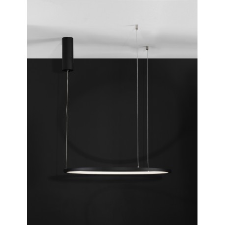 Triac Dimmable Sandy Black Aluminium & Acrylic LED 37 Watt 230 Volt 1274Lm 3000K IP20 D: 60 H: 200 cm Adjustable Height 