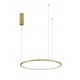 Triac Dimmable Brass Gold Aluminium & Acrylic LED 37 Watt 230 Volt 1274Lm 3000K IP20 D: 60 H: 200 cm Adjustable Height 