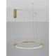 Triac Dimmable Brass Gold Aluminium & Acrylic LED 37 Watt 230 Volt 1274Lm 3000K IP20 D: 60 H: 200 cm Adjustable Height 