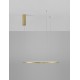 Triac Dimmable Brass Gold Aluminium & Acrylic LED 37 Watt 230 Volt 1274Lm 3000K IP20 D: 60 H: 200 cm Adjustable Height 