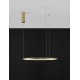 Triac Dimmable Brass Gold Aluminium & Acrylic LED 37 Watt 230 Volt 1274Lm 3000K IP20 D: 60 H: 200 cm Adjustable Height 