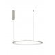 Triac Dimmable Brushed Champagne Silver Aluminium & Acrylic LED 37 Watt 230 Volt 1274Lm 3000K IP20 D: 60 H: 200 cm Adjustable