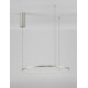 Triac Dimmable Brushed Champagne Silver Aluminium & Acrylic LED 37 Watt 230 Volt 1274Lm 3000K IP20 D: 60 H: 200 cm Adjustable