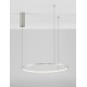 Triac Dimmable Brushed Champagne Silver Aluminium & Acrylic LED 37 Watt 230 Volt 1274Lm 3000K IP20 D: 60 H: 200 cm Adjustable