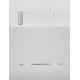 Triac Dimmable Brushed Champagne Silver Aluminium & Acrylic LED 37 Watt 230 Volt 1274Lm 3000K IP20 D: 60 H: 200 cm Adjustable