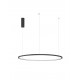Triac Dimmable Sandy Black Aluminium & Acrylic LED 46 Watt 230 Volt 1708Lm 3000K IP20 D: 80 H: 200 cm Adjustable Height 