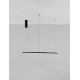Triac Dimmable Sandy Black Aluminium & Acrylic LED 46 Watt 230 Volt 1708Lm 3000K IP20 D: 80 H: 200 cm Adjustable Height 