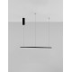 Triac Dimmable Sandy Black Aluminium & Acrylic LED 46 Watt 230 Volt 1708Lm 3000K IP20 D: 80 H: 200 cm Adjustable Height 
