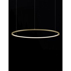 Triac Dimmable Brass Gold Aluminium & Acrylic LED 46 Watt 230 Volt 1708Lm 3000K IP20 D: 80 H: 200 cm Adjustable Height 