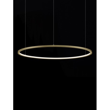 Triac Dimmable Brass Gold Aluminium & Acrylic LED 46 Watt 230 Volt 1708Lm 3000K IP20 D: 80 H: 200 cm Adjustable Height 