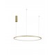 Triac Dimmable Brass Gold Aluminium & Acrylic LED 46 Watt 230 Volt 1708Lm 3000K IP20 D: 80 H: 200 cm Adjustable Height 