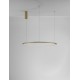 Triac Dimmable Brass Gold Aluminium & Acrylic LED 46 Watt 230 Volt 1708Lm 3000K IP20 D: 80 H: 200 cm Adjustable Height 