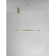 Triac Dimmable Brass Gold Aluminium & Acrylic LED 46 Watt 230 Volt 1708Lm 3000K IP20 D: 80 H: 200 cm Adjustable Height 