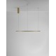 Triac Dimmable Brass Gold Aluminium & Acrylic LED 46 Watt 230 Volt 1708Lm 3000K IP20 D: 80 H: 200 cm Adjustable Height 