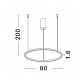 Triac Dimmable Brass Gold Aluminium & Acrylic LED 46 Watt 230 Volt 1708Lm 3000K IP20 D: 80 H: 200 cm Adjustable Height 
