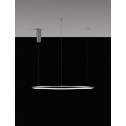Triac Dimmable Brushed Champagne Silver Aluminium & Acrylic LED 46 Watt 230 Volt 1708Lm 3000K IP20 D: 80 H: 200 cm Adjustable