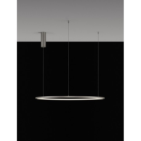 Triac Dimmable Brushed Champagne Silver Aluminium & Acrylic LED 46 Watt 230 Volt 1708Lm 3000K IP20 D: 80 H: 200 cm Adjustable