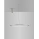 Triac Dimmable Brushed Champagne Silver Aluminium & Acrylic LED 46 Watt 230 Volt 1708Lm 3000K IP20 D: 80 H: 200 cm Adjustable