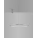 Triac Dimmable Brushed Champagne Silver Aluminium & Acrylic LED 46 Watt 230 Volt 1708Lm 3000K IP20 D: 80 H: 200 cm Adjustable