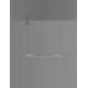 Triac Dimmable Brushed Champagne Silver Aluminium & Acrylic LED 46 Watt 230 Volt 1708Lm 3000K IP20 D: 80 H: 200 cm Adjustable