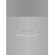 Triac Dimmable Brushed Champagne Silver Aluminium & Acrylic LED 46 Watt 230 Volt 1708Lm 3000K IP20 D: 80 H: 200 cm Adjustable